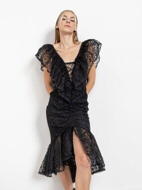 BLACK PROM DRESS Vintage 80's Sequined Sleeveless Mini Backless Rhinestones
